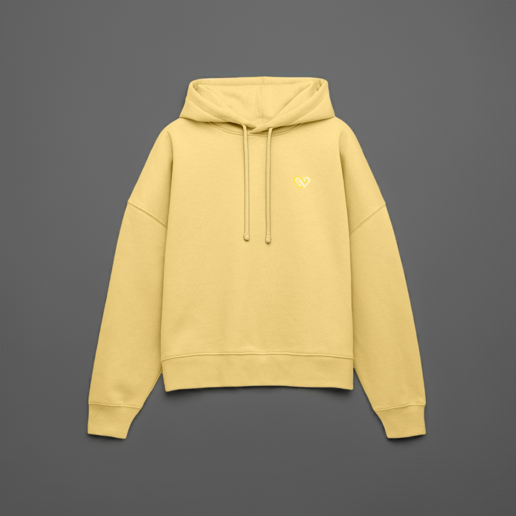 Cycle Boxy Hoodie - Washed Yellow
