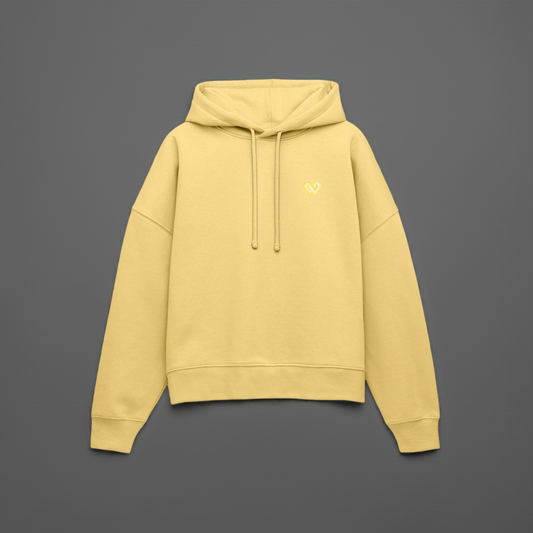 Cycle Boxy Hoodie - Washed Yellow
