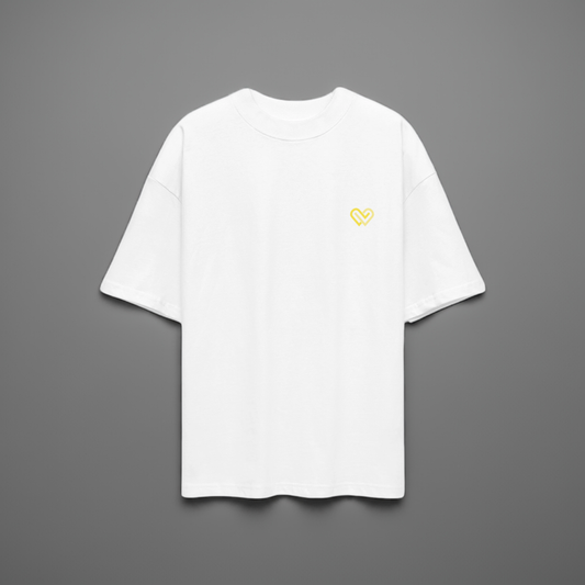 Cycle Bloom Oversized T-Shirt - Pure Serenity - white e